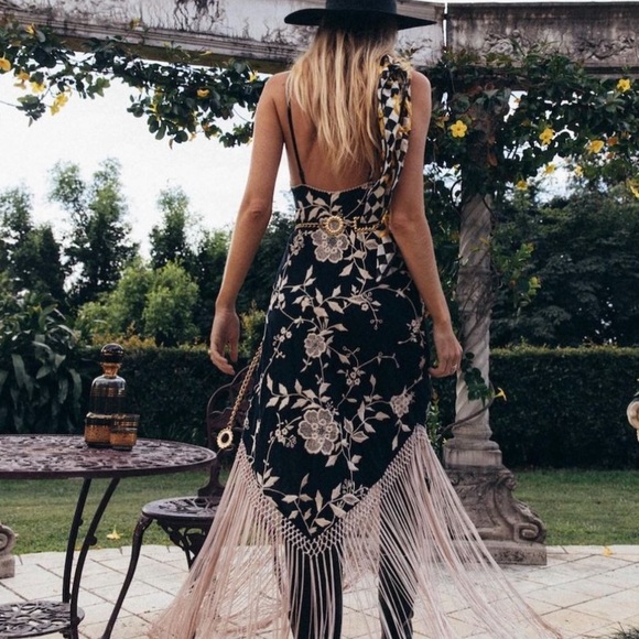 Chasing Unicorns Say You Love Me Embroidered Fringe Dress - XL - NWT - Picture 1 of 16